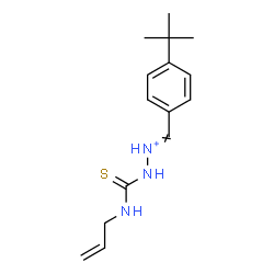 ChemSpider 2D Image | 2-(Allylcarbamothioyl)-1-[4-(2-methyl-2-propanyl)benzylidene]hydrazinium | C15H22N3S