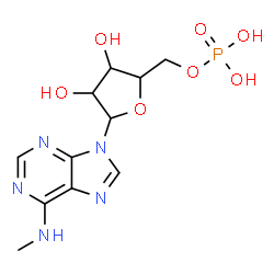 ChemSpider 2D Image | N-Methyl-9-(5-O-phosphonopentofuranosyl)-9H-purin-6-amine | C11H16N5O7P
