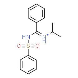 ChemSpider 2D Image | (E)-N-Isopropyl(phenyl)[(phenylsulfonyl)amino]methaniminium | C16H19N2O2S