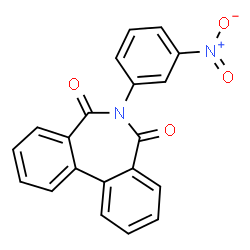 ChemSpider 2D Image | 6-(3-Nitrophenyl)-5H-dibenzo[c,e]azepine-5,7(6H)-dione | C20H12N2O4