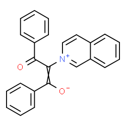 ChemSpider 2D Image | 2-(2-Isoquinoliniumyl)-3-oxo-1,3-diphenyl-1-propen-1-olate | C24H17NO2