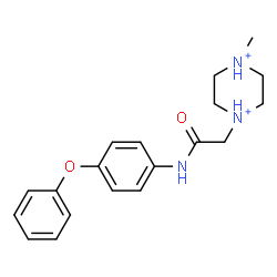 ChemSpider 2D Image | 1-Methyl-4-{2-oxo-2-[(4-phenoxyphenyl)amino]ethyl}piperazinediium | C19H25N3O2