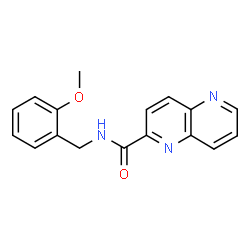 ChemSpider 2D Image | N-(2-Methoxybenzyl)-1,5-naphthyridine-2-carboxamide | C17H15N3O2