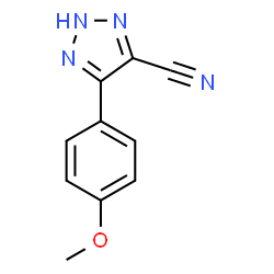 ChemSpider 2D Image | 4-(4-Methoxyphenyl)-1H-1,2,3-triazole-5-carbonitrile | C10H8N4O