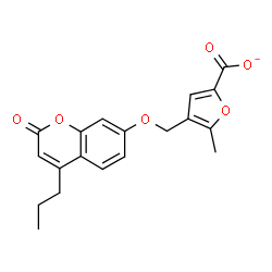 ChemSpider 2D Image | 5-Methyl-4-{[(2-oxo-4-propyl-2H-chromen-7-yl)oxy]methyl}-2-furoate | C19H17O6
