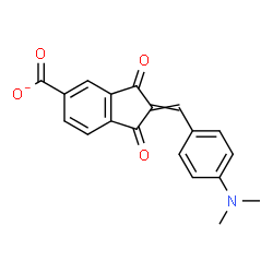 ChemSpider 2D Image | 2-[4-(Dimethylamino)benzylidene]-1,3-dioxo-5-indanecarboxylate | C19H14NO4