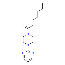 ChemSpider 2D Image | 1-[4-(2-Pyrimidinyl)-1-piperazinyl]-1-heptanone | C15H24N4O
