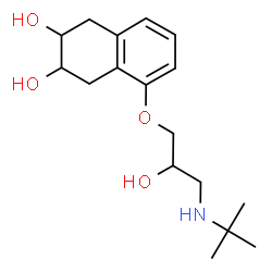 ChemSpider 2D Image | 1-(tert-Butylamino)-3-((5,6,7,8-tetrahydro-cis-6,7-dihydroxy-1-naphthyl)oxy)-2-propanol | C17H27NO4