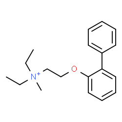 ChemSpider 2D Image | 2-(2-Biphenylyloxy)-N,N-diethyl-N-methylethanaminium | C19H26NO