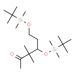 ChemSpider 2D Image | 4,6-Bis{[dimethyl(2-methyl-2-propanyl)silyl]oxy}-3,3-dimethyl-2-hexanone | C20H44O3Si2