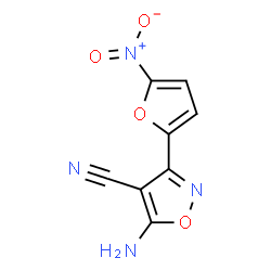 ChemSpider 2D Image | 5-Amino-3-(5-nitro-2-furyl)-4-isoxazolecarbonitrile | C8H4N4O4