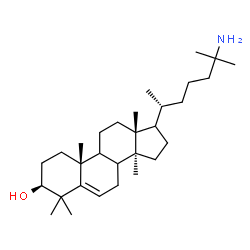 ChemSpider 2D Image | (3beta,8xi,9xi,17xi)-25-Aminolanost-5-en-3-ol | C30H53NO