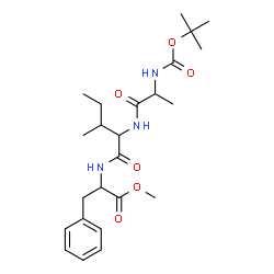 ChemSpider 2D Image | Methyl N-{[(2-methyl-2-propanyl)oxy]carbonyl}alanylisoleucylphenylalaninate | C24H37N3O6