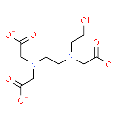 ChemSpider 2D Image | [{2-[Bis(carboxylatomethyl)amino]ethyl}(2-hydroxyethyl)amino]acetate | C10H15N2O7