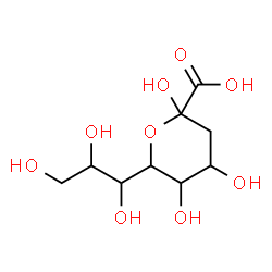 ChemSpider 2D Image | 3-Deoxy-6-(1,2,3-trihydroxypropyl)hex-2-ulopyranosonic acid | C9H16O9