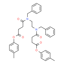 ChemSpider 2D Image | Bis(4-methylphenyl) 4,4'-[1,2-ethanediylbis(benzylimino)]bis(4-oxobutanoate) | C38H40N2O6