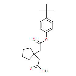 ChemSpider 2D Image | {1-[2-(4-tert-Butylphenoxy)-2-oxoethyl]cyclopentyl}acetic acid | C19H26O4