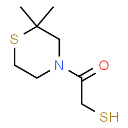 ChemSpider 2D Image | 1-(2,2-Dimethyl-4-thiomorpholinyl)-2-sulfanylethanone | C8H15NOS2