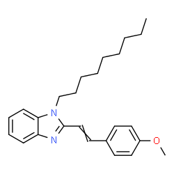 ChemSpider 2D Image | 2-[2-(4-Methoxyphenyl)vinyl]-1-nonyl-1H-benzimidazole | C25H32N2O