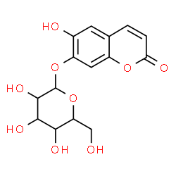 ChemSpider 2D Image | 6-Hydroxy-2-oxo-2H-chromen-7-yl hexopyranoside | C15H16O9