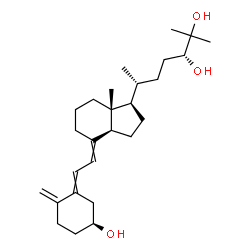 ChemSpider 2D Image | (3S,24R)-9,10-Secocholesta-5,7,10-triene-3,24,25-triol | C27H44O3