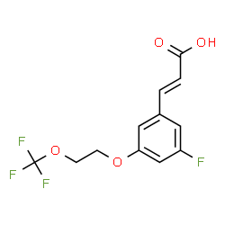 ChemSpider 2D Image | (2E)-3-{3-Fluoro-5-[2-(trifluoromethoxy)ethoxy]phenyl}acrylic acid | C12H10F4O4