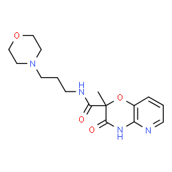 ChemSpider 2D Image | 2-Methyl-N-[3-(4-morpholinyl)propyl]-3-oxo-3,4-dihydro-2H-pyrido[3,2-b][1,4]oxazine-2-carboxamide | C16H22N4O4