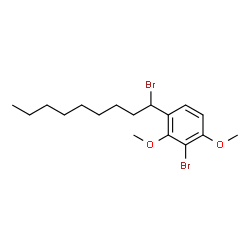 ChemSpider 2D Image | 2-Bromo-4-(1-bromononyl)-1,3-dimethoxybenzene | C17H26Br2O2