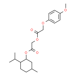 ChemSpider 2D Image | 2-[(2-Isopropyl-5-methylcyclohexyl)oxy]-2-oxoethyl (4-methoxyphenoxy)acetate | C21H30O6