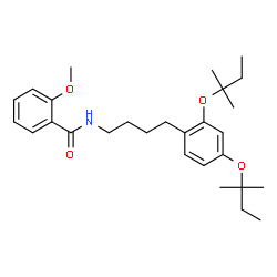 ChemSpider 2D Image | N-(4-{2,4-Bis[(2-methyl-2-butanyl)oxy]phenyl}butyl)-2-methoxybenzamide | C28H41NO4