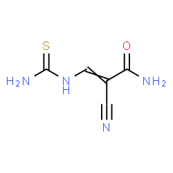 ChemSpider 2D Image | 3-(Carbamothioylamino)-2-cyanoacrylamide | C5H6N4OS