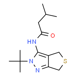 ChemSpider 2D Image | 3-Methyl-N-[2-(2-methyl-2-propanyl)-2,6-dihydro-4H-thieno[3,4-c]pyrazol-3-yl]butanamide | C14H23N3OS