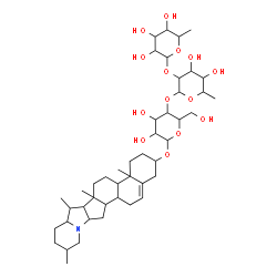 ChemSpider 2D Image | Solanid-5-en-3-yl 6-deoxyhexopyranosyl-(1->2)-6-deoxyhexopyranosyl-(1->4)hexopyranoside | C45H73NO14