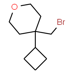 ChemSpider 2D Image | 4-(Bromomethyl)-4-cyclobutyltetrahydro-2H-pyran | C10H17BrO