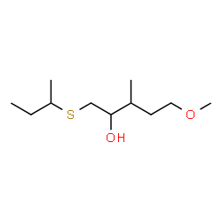 ChemSpider 2D Image | 5-S-sec-Butyl-2,3-dideoxy-3-methyl-1-O-methyl-5-thiopentitol | C11H24O2S