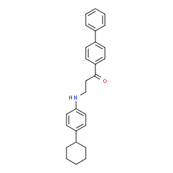 ChemSpider 2D Image | 1-(1,1'-BIPHENYL)-4-YL-3-(4-CYCLOHEXYLANILINO)-1-PROPANONE | C27H29NO