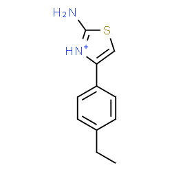 ChemSpider 2D Image | 2-Amino-4-(4-ethylphenyl)-1,3-thiazol-3-ium | C11H13N2S