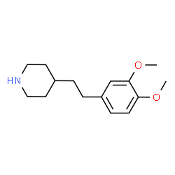 ChemSpider 2D Image | 4-[2-(3,4-Dimethoxyphenyl)ethyl]piperidine | C15H23NO2