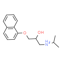 ChemSpider 2D Image | 2-Hydroxy-N-isopropyl-3-(1-naphthyloxy)-1-propanaminium | C16H22NO2