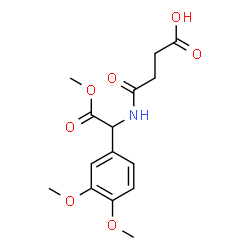 ChemSpider 2D Image | 3-{[1-(3,4-dimethoxyphenyl)-2-methoxy-2-oxoethyl]carbamoyl}propanoic acid | C15H19NO7