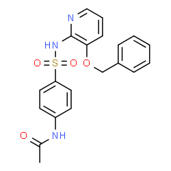 ChemSpider 2D Image | N-(4-{[3-(Benzyloxy)-2-pyridinyl]sulfamoyl}phenyl)acetamide | C20H19N3O4S
