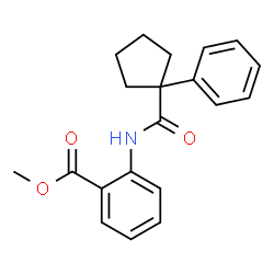 ChemSpider 2D Image | Methyl 2-{[(1-phenylcyclopentyl)carbonyl]amino}benzoate | C20H21NO3
