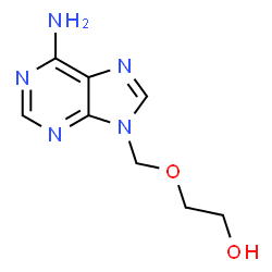 ChemSpider 2D Image | 2-[(6-Amino-9H-purin-9-yl)methoxy]ethanol | C8H11N5O2