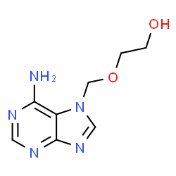 ChemSpider 2D Image | 7-((2-hydroxyethoxy)methyl)adenine | C8H11N5O2