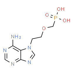 ChemSpider 2D Image | {[2-(6-Amino-7H-purin-7-yl)ethoxy]methyl}phosphonic acid | C8H12N5O4P
