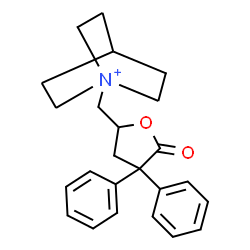 ChemSpider 2D Image | 1-[(5-Oxo-4,4-diphenyltetrahydro-2-furanyl)methyl]-1-azoniabicyclo[2.2.2]octane | C24H28NO2