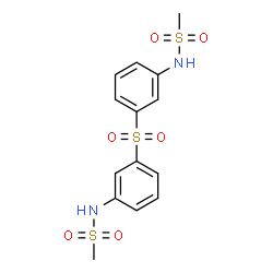 ChemSpider 2D Image | N,N'-(Sulfonyldi-3,1-phenylene)dimethanesulfonamide | C14H16N2O6S3