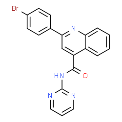 ChemSpider 2D Image | 2-(4-Bromophenyl)-N-(2-pyrimidinyl)-4-quinolinecarboxamide | C20H13BrN4O