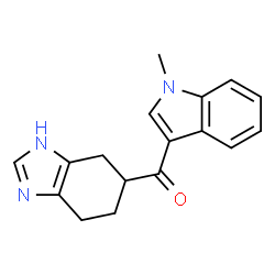 ChemSpider 2D Image | (1-Methyl-1H-indol-3-yl)(4,5,6,7-tetrahydro-1H-benzimidazol-6-yl)methanone | C17H17N3O