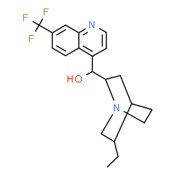 ChemSpider 2D Image | 7'-(Trifluoromethyl)-10,11-dihydrocinchonan-9-ol | C20H23F3N2O